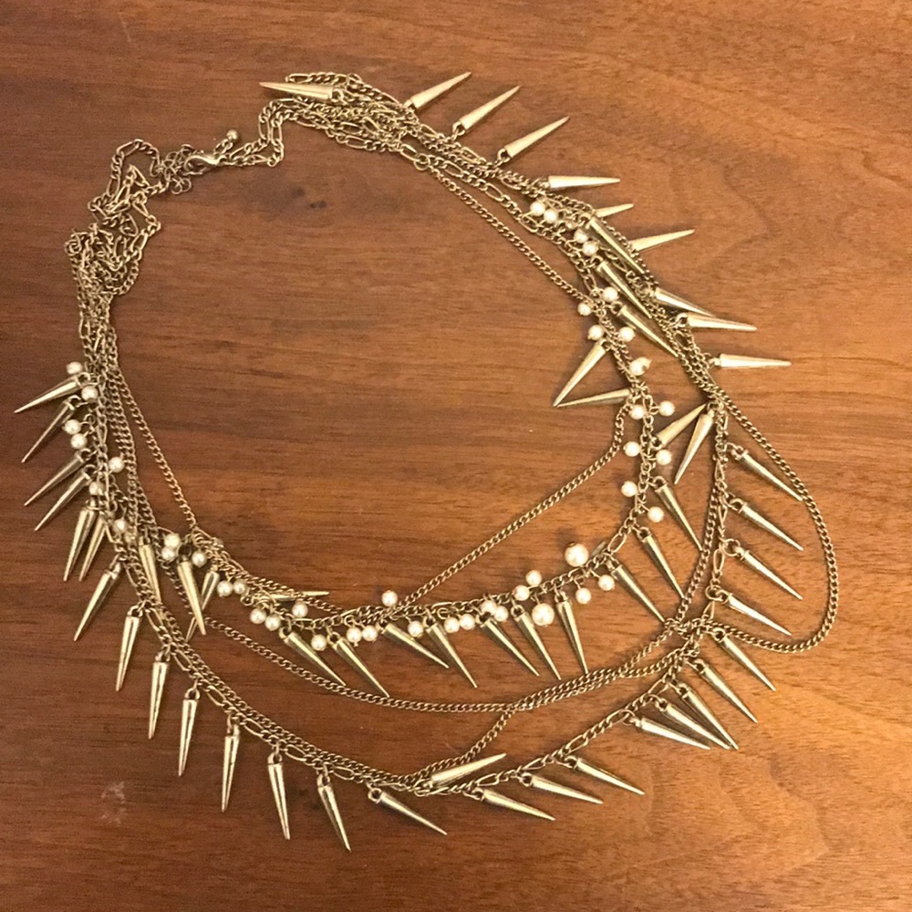 Gold colored necklace